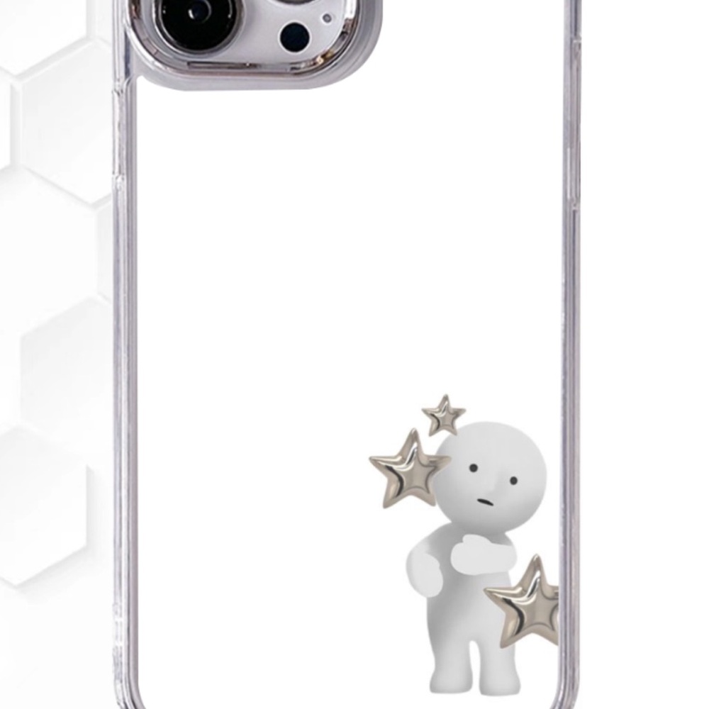 Smiski Silver Phone Case